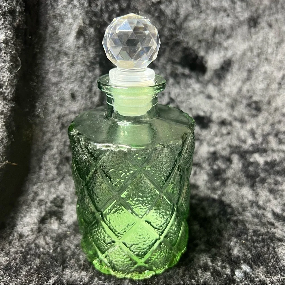 Pink and Green decanter bottles